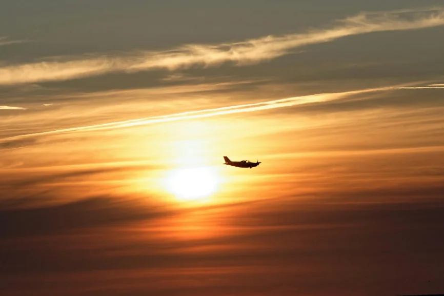 Private flight over the Catalan coast